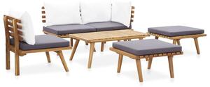 Set mobilier de grădină, 6 piese, lemn masiv de acacia