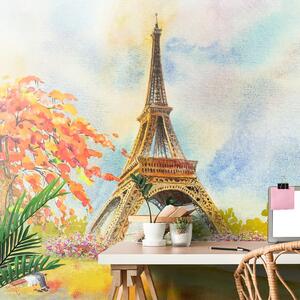 Tapet Turnul Eiffel în culori pastelate