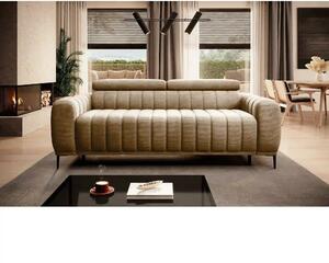 Canapea extensibila GANDI 160, stofa catifelata bej - Riviera 16, Gama