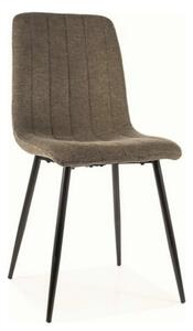 Scaun ALAN, verde olive/negru, stofa/metal, 45x39x91 cm