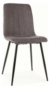 Scaun ALAN, gri inchis/negru, stofa clasica/metal, 45x39x91 cm