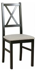 Scaun NILO 12, negru/gri - Higge 11, lemn de fag/stofa, 43x40x90 cm