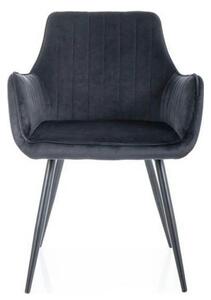Scaun APPLE, negru, stofa catifelata - Bluvel 19/metal, 57x47x85 cm