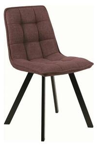 Scaun ELLIS, maro/negru, stofa clasica/metal, 46x42x88 cm