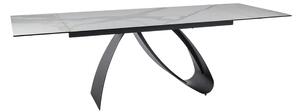 Masa extensibila DIUNA, alb/negru, sticla securizata/ceramica/metal, 1