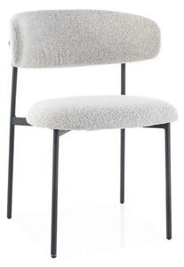 Scaun ELTON, bej/negru, stofa/metal, 56x46x80 cm