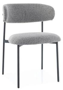 Scaun ELTON, gri/negru, stofa/metal, 56x46x80 cm