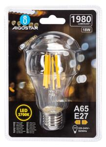 Bec LED Vintage A65, soclu E27, 18W, 230V, 2700K - Aigostar