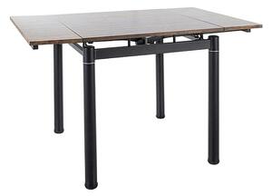 Masa extensibila GD082, nuc vintage/negru mat, 80/131x80x75 cm