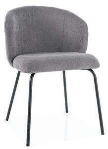Scaun KEVIN, gri/negru, stofa clasica/metal, 57x44x79 cm