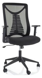 Scaun birou Q-330R, negru, stofa/plasa, 62x48x103/113 cm