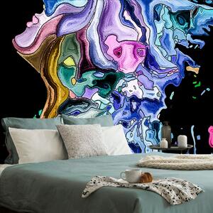 Tapet silueta colorată a feței feminine