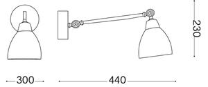 Ideal Lux - Aplica de perete NEWTON 1xE27/42W/230V neagră