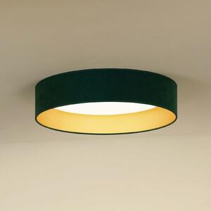 Plafonieră LED Plafond, verde catifea, Ø 45 cm, dimabil în 3 trepte