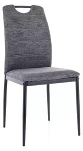 Scaun RIP, gri inchis/negru, stofa clasica/metal, 44x38x92 cm