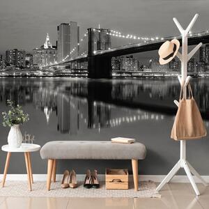 Fototapet podul în Manhattan în alb-negru