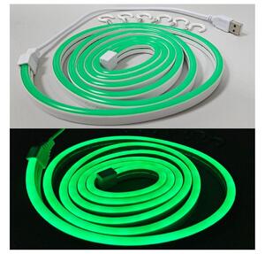 Bandă LED flexibilă NEON LED/5V 1,8 m verde