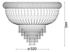 Plafonieră de cristal Ideal Lux DUBAI 6xE14/40W/230V