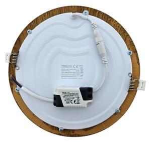Corp de iluminat LED încastrat CIRCLE LED/18W/230V 4200K 22 cm maro