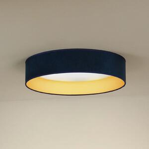 Plafonieră LED Plafon Samt albastru închis, Ø 45 cm, dimabil în 3 trepte