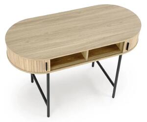 Birou B51, stejar/negru, 120x55x75 cm