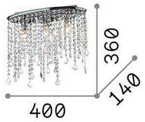 Ideal Lux - Plafonieră cu cristale RAIN 3xE14/40W/230V crom lucios