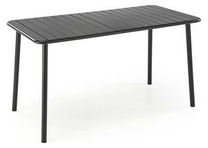 Masa gradina BOSCO, negru, metal, 140x70x76 cm