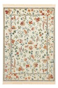 Covor crem din viscoză 95x140 cm Oriental Flowers – Nouristan