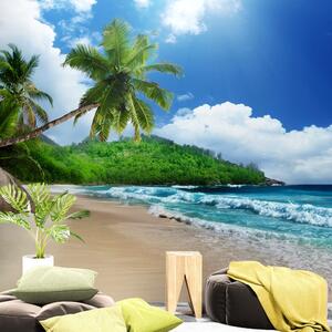 Fototapet plajă frumoasă pe insula Seychelles
