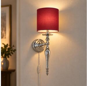BRILAGI - Lampă de perete NUBILA 1xE27/60W/230V crom lucios/roșu pompeian