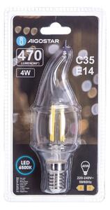 Bec LED FILAMENT C35 E14/4W/230V 6500K - Aigostar