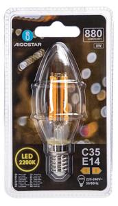 Bec LED FILAMENT C35 E14/8W/230V 2200K - Aigostar