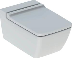 Set vas WC alb suspendat rimfree, spalare verticala cu capac soft close din duroplast, Geberit Xeno2