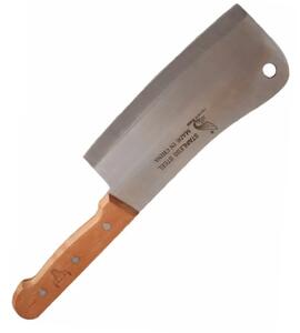 Satar de bucatarie din otel inoxidabil si maner din lemn, 32 cm