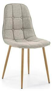 Scaun K316, bej/stejar, stofa clasica/metal, 44x56x87 cm