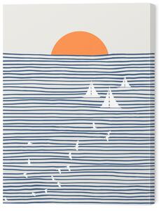 Tablou pe pânză Three White Sails, Little Dean, 45 × 60 cm