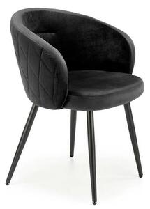 Scaun K430, negru, stofa catifelata/metal, 61x54x77 cm