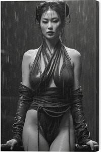 Tablou pe pânză Futuristic Geisha woman, 40 × 60 cm