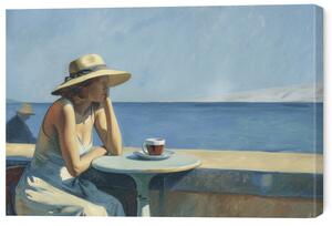 Tablou pe pânză Serenity by the Sea in the style of Edward Hopper, 60 × 40 cm
