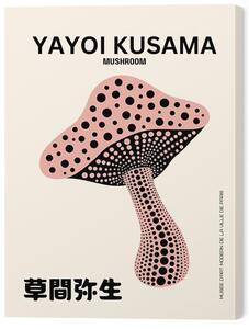 Tablou pe pânză Yayoi Kusama Mushroom Exhibition Paris Tokyo HD, 45 × 60 cm