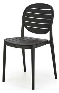 Scaun de gradina K529, negru, polipropilena, 42x51x83 cm