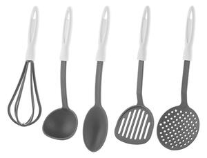 Set ustensile de bucătărie, 5 buc., alb