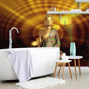 Tapet Statuia lui Buddha cu fundal abstract