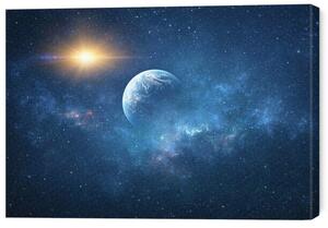 Tablou pe pânză Planet, sun, stars and Universe, titoOnz, 70 × 50 cm