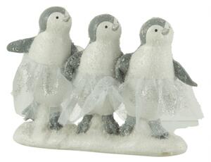 Decoratiune Pinguin, Compozit, Alb , 7x20x14 cm