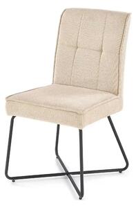 Scaun K534, bej/negru, stofa clasica/metal, 50x60x90 cm