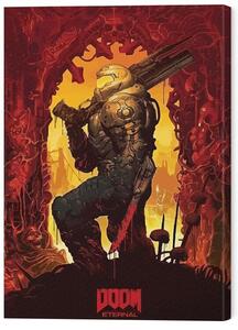 Tablou pe pânză doom eternal, 50 × 70 cm