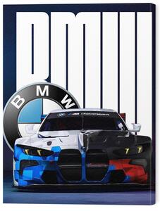 Tablou pe pânză Split Personality: BMW M Motorsport - Where Racing Meets Art, 45 × 60 cm