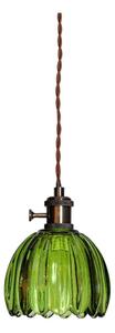 Cottex 8400100-2501 - Lampă suspendată NORA cu cablu și priză, 1xE14/5W/230V, verde