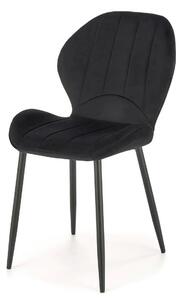 Scaun K538, negru, stofa catifelata/metal, 48x57x85 cm